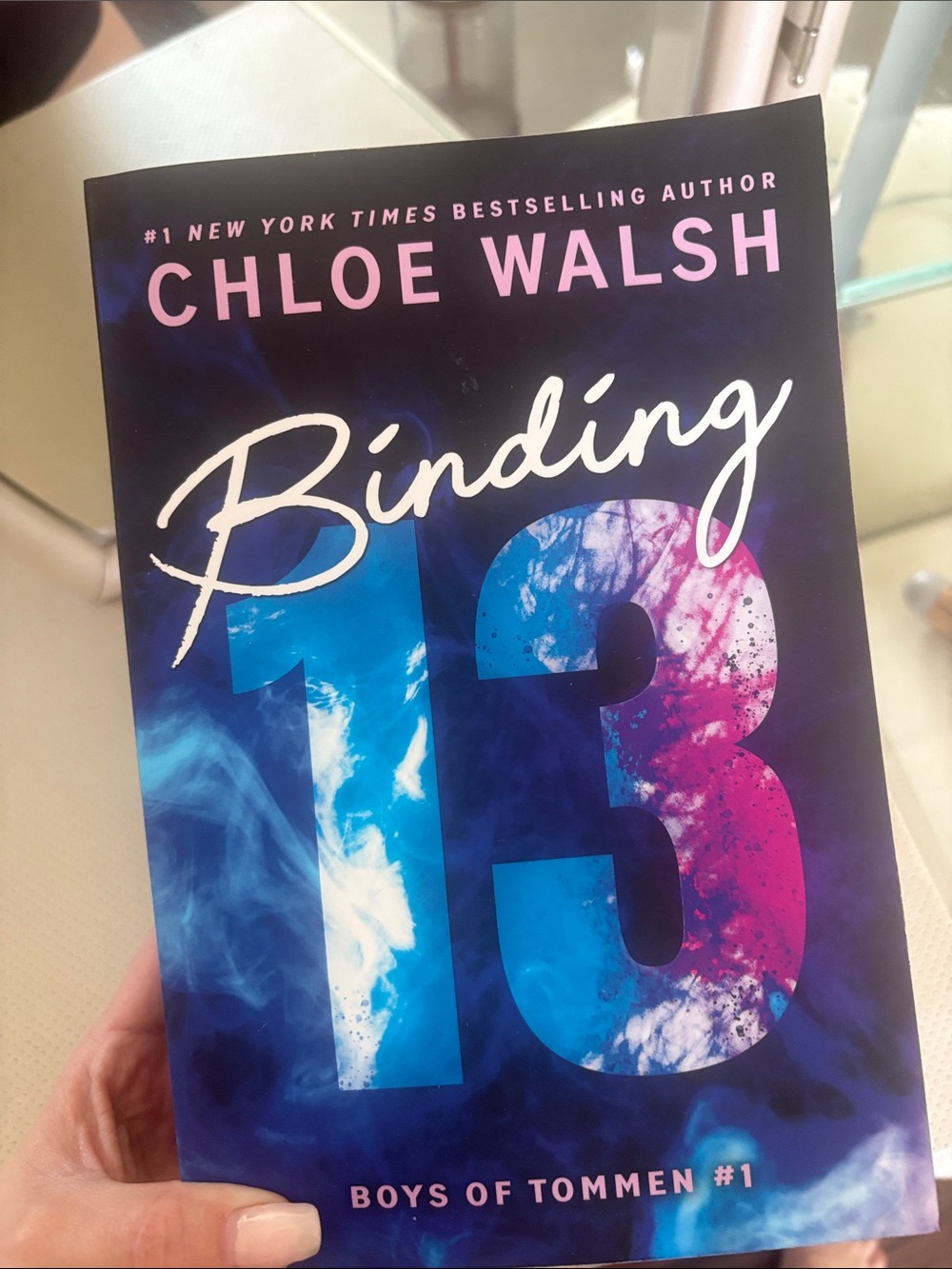 Binding 13 by Chloe Walsh - Navy Blue & Pink Cover